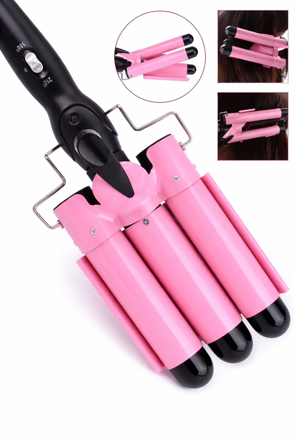 Rizador de tres barriles Triple ondas