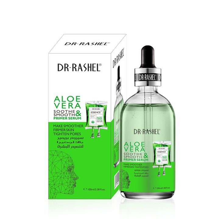 DR RASHEL-suero de Aloe Vera orgánico, Primer suero suavizante, alivia los poros, 100ml