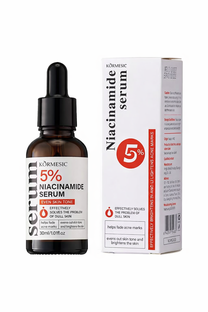 Kormesic Suero de niacinamida al 5 %: aclara y reduce la opacidad de la piel (30 ml)